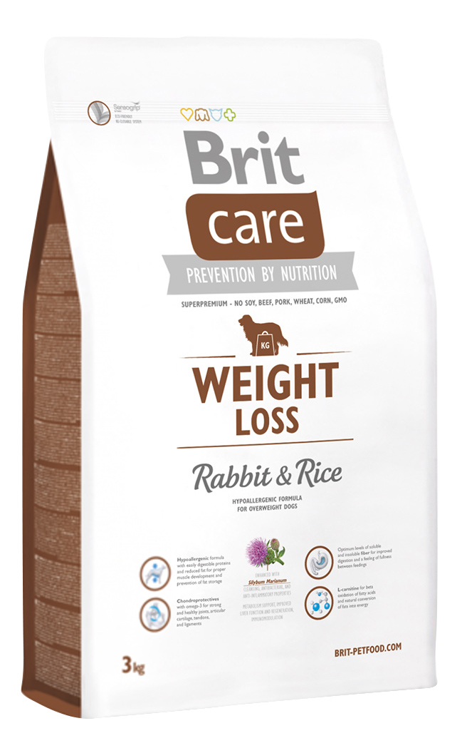 фото Сухой корм для собак brit care weight loss, для склонных к полноте, кролик и рис, 3кг