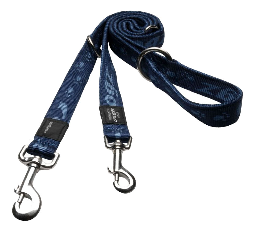 фото Поводок перестежка для собак rogz alpinist xl-25мм 1,8 м, синий hlm27b