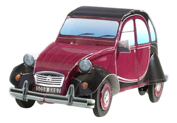 

Модель для сборки Умная бумага Citroen 2 Cv бордовый, citroen 2 Cv бордовый