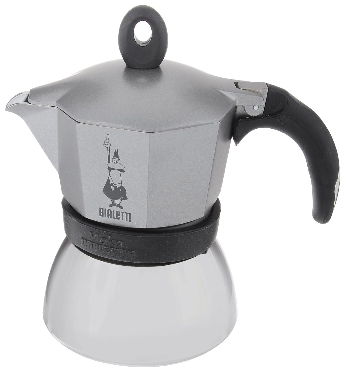 

Кофеварка гейзерная Bialetti Moka Induction Grey, Черный