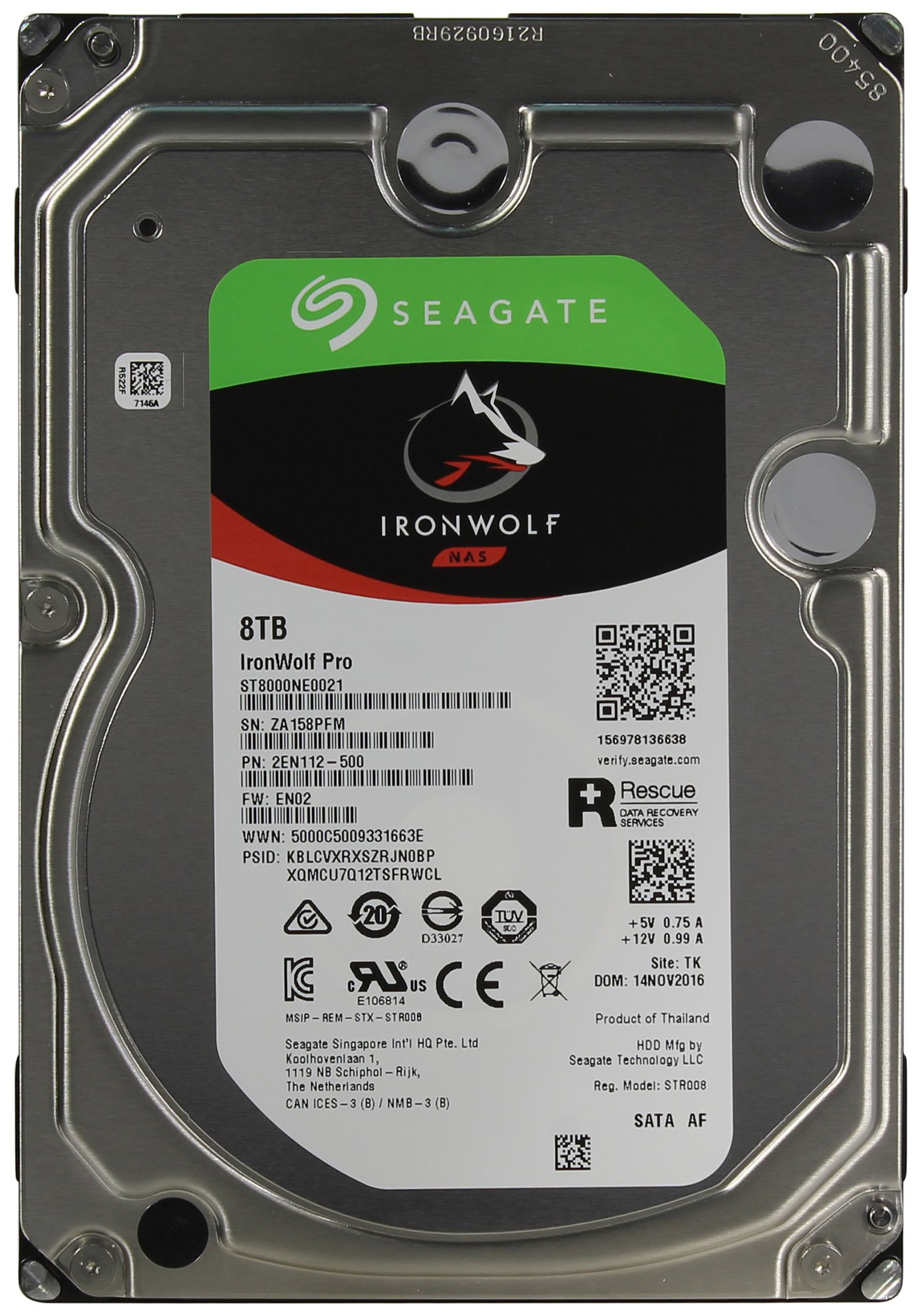 фото Внутренний жесткий диск seagate original ironwolf pro 8tb (st8000ne0021)