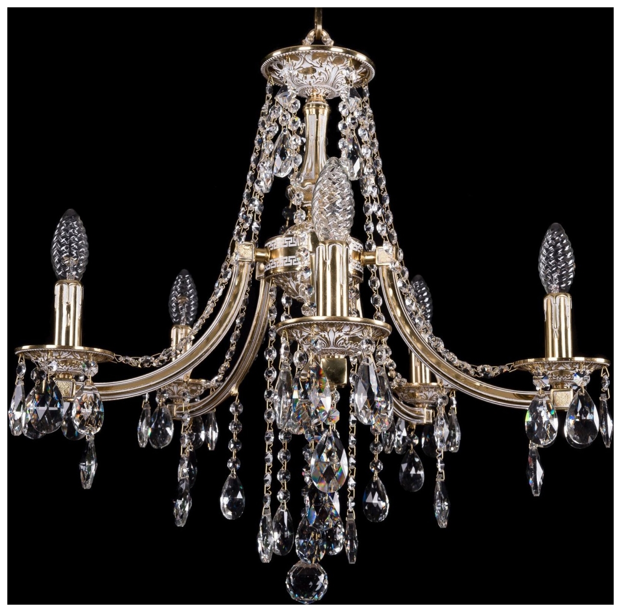 

Люстра подвесная Bohemia Ivele Crystal 1771/5/190/B/GW