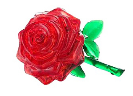 Купить Роза красная, 3D-пазл Crystal Puzzle 44 детали,