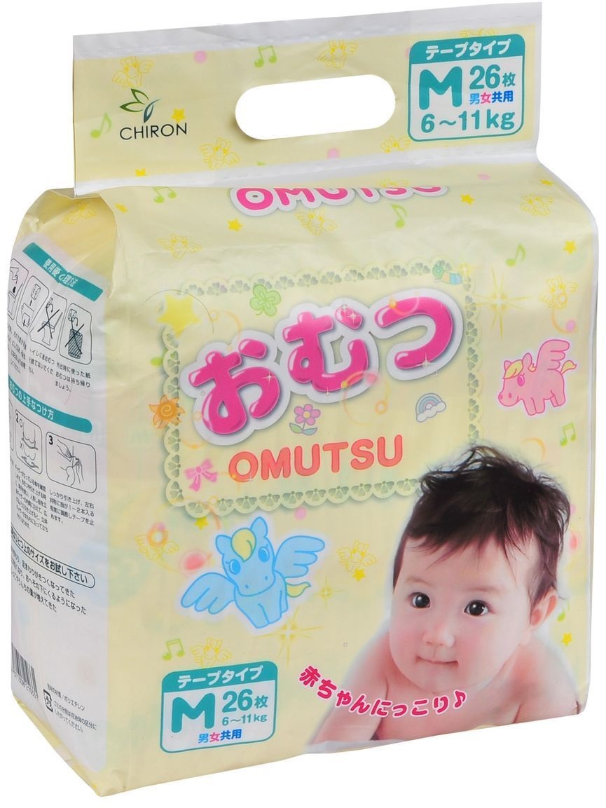 

Подгузники Omutsu M (6-11 кг), 26 шт., Omutsu