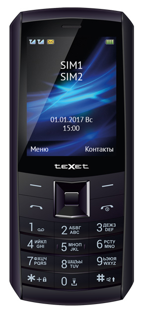 фото Мобильный телефон texet tm-d328 black