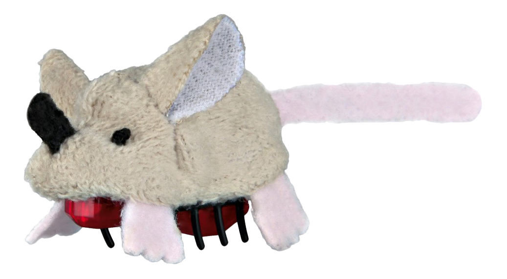 Заводная игрушка для кошек TRIXIE Бегающая Мышь плюш, в ассортименте, 5.5 см