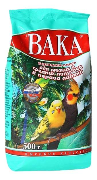 

Сухой корм для мелких и средних попугаев Вака ВК, в период линьки, 500 г