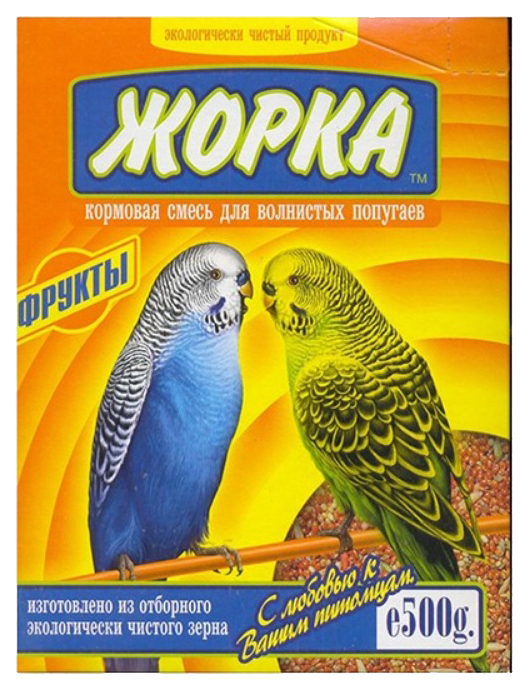 

Сухой корм для волнистых попугаев Жорка Фрукты, 500 г, Фрукты