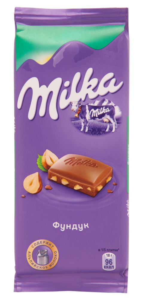 

Шоколад молочный Milka фундук 90 г