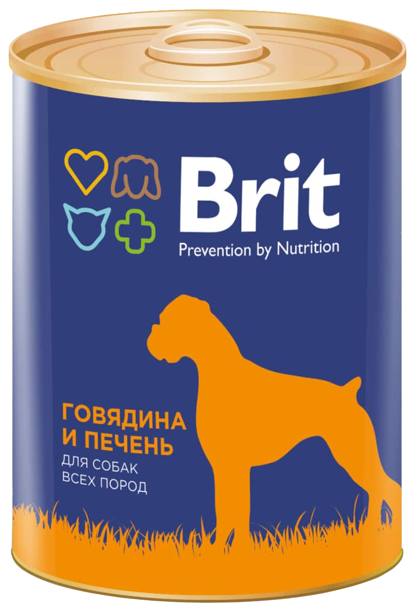 

Консервы для собак Brit, говядина, печень, 6шт, 850г, говядина, печень 850 г, 6 шт