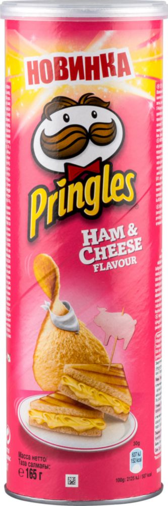 фото Картофельные чипсы pringles со вкусом ветчины и сыра 165 г