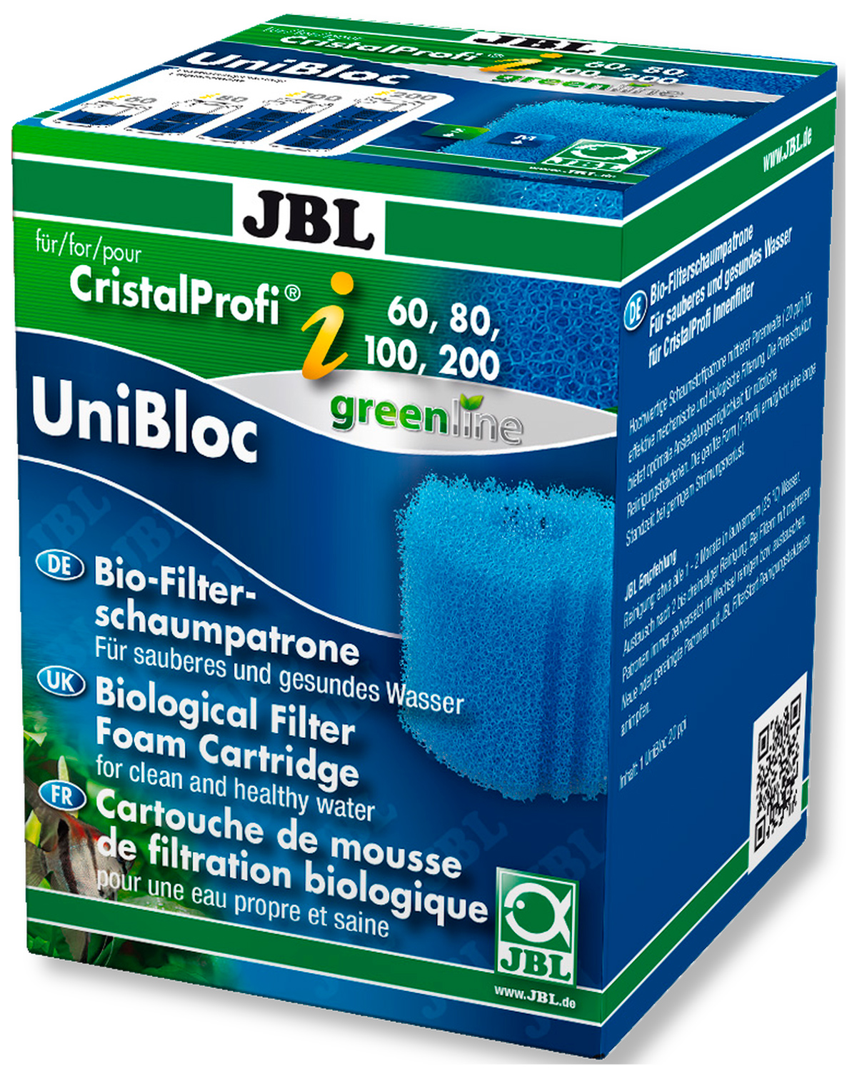 

Губка для внутреннего фильтра JBL UniBloc для CP e i60/80/100/200, поролон, 30 г, UniBloc