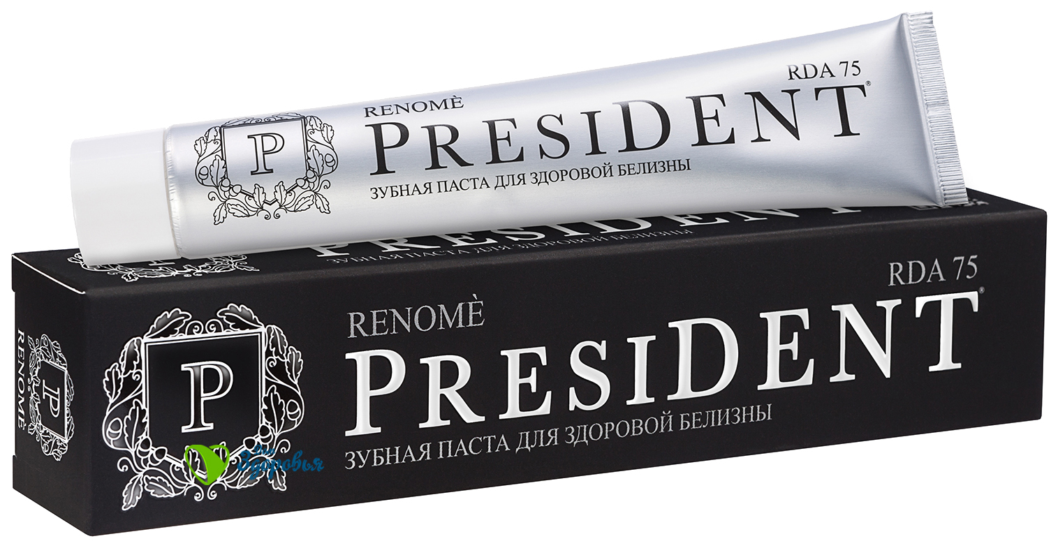 фото Зубная паста president black renome 100 мл