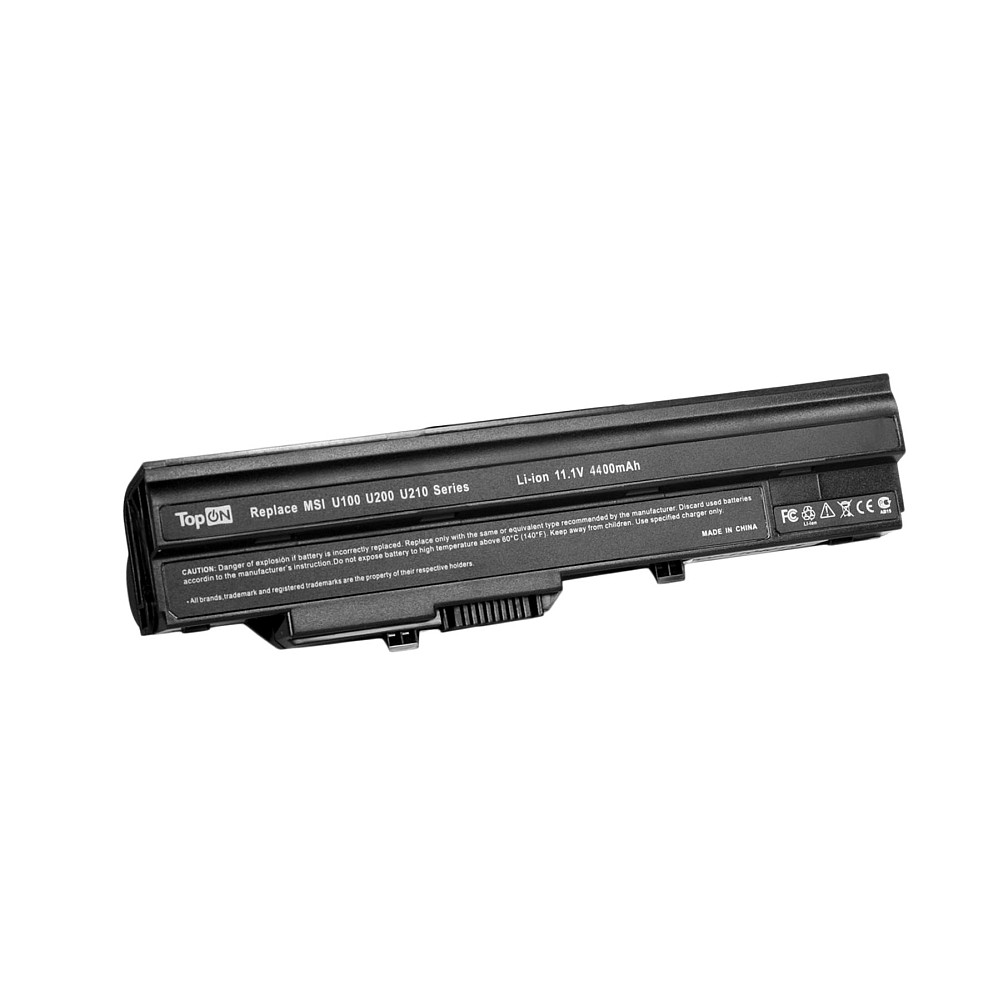 фото Аккумулятор для ноутбука msi wind u90, u100, u120, u123, u200, u210, u230 series topon