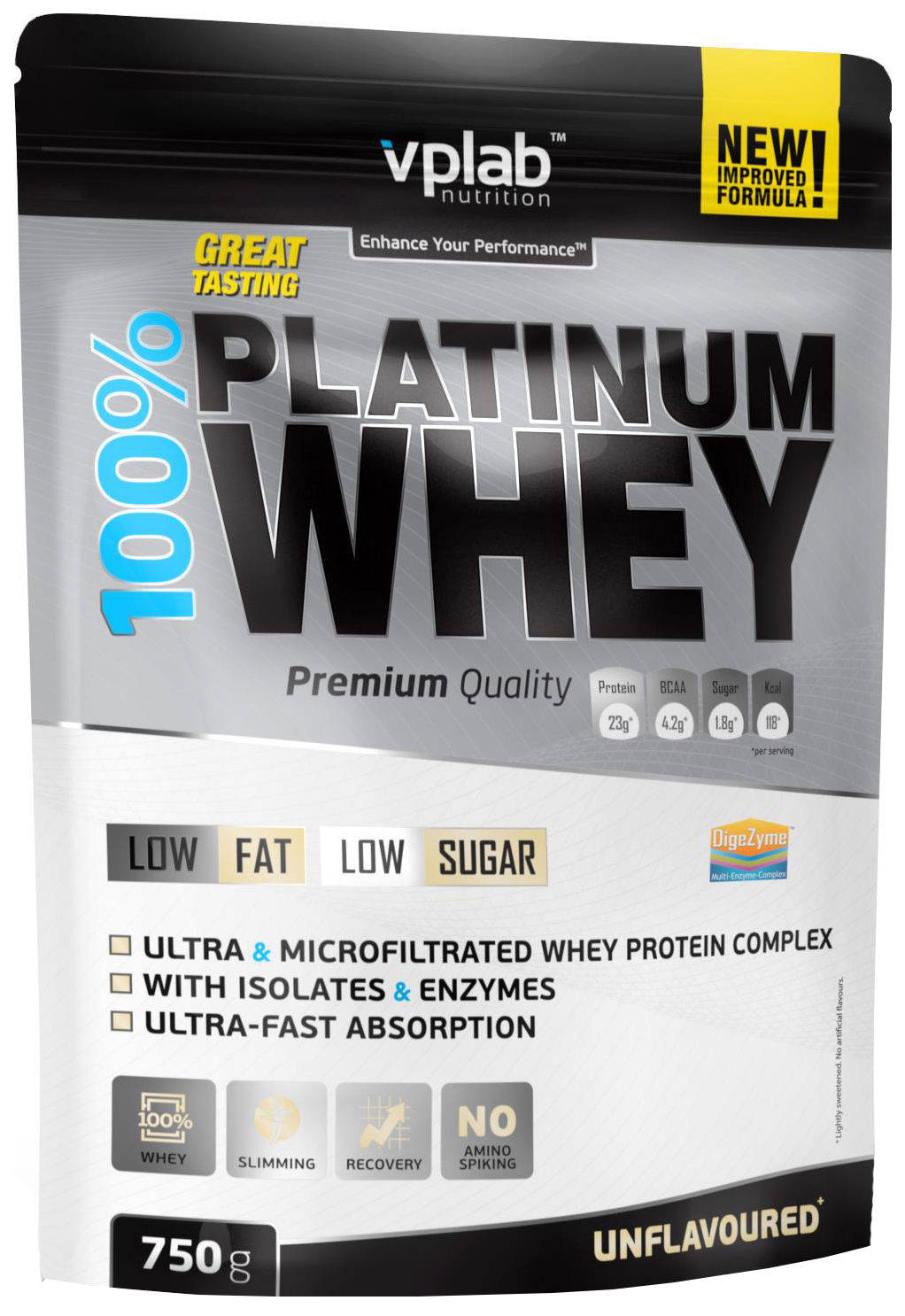 фото Протеин vplab 100% platinum whey, 750 г, unflavored