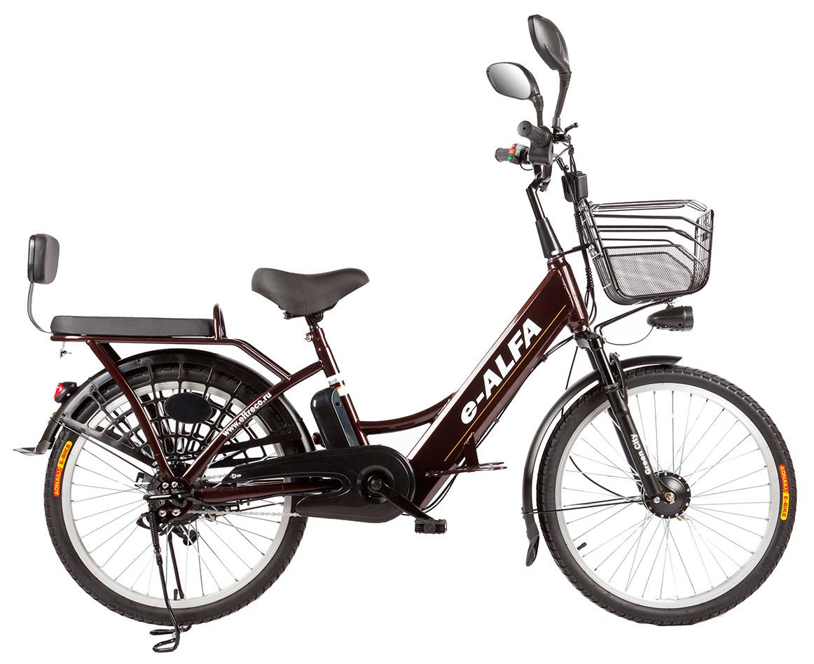 

Электровелосипед Eltreco e-ALFA GL 2018 18.5" brown, e-Alfa GL