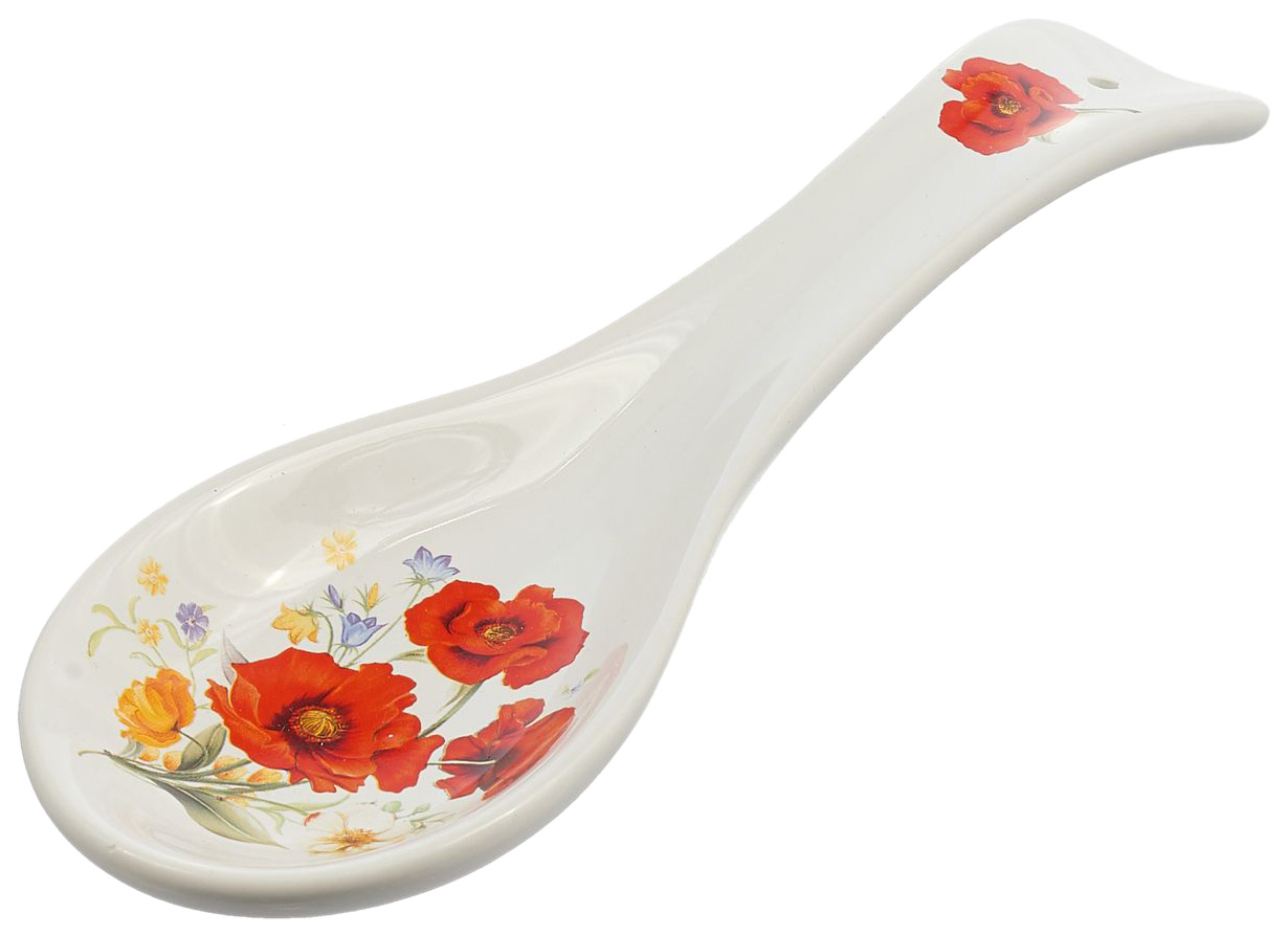

Подложка Loraine Маки 22,3 см 26356, Белый;красный