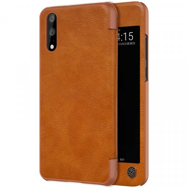 фото Чехол nillkin qin series для huawei p20 brown