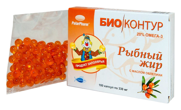 

Рыбий жир биоконтур капс, облепиха 300мг N100, Рыбий жир биоконтур облепиха 300мг