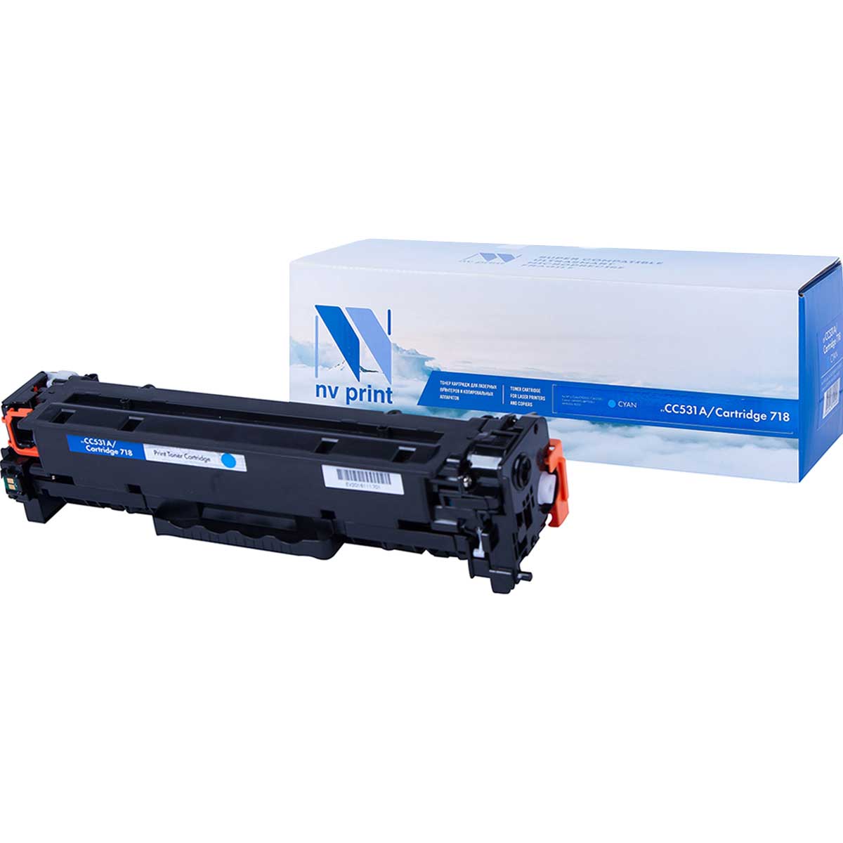 

Картридж для лазерного принтера NV Print CC531A/718C, Blue, Голубой, NV-CC531A/718C