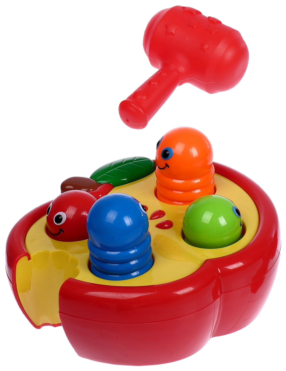 фото Развивающая игрушка «стучалка червячки» с молотком sima-land
