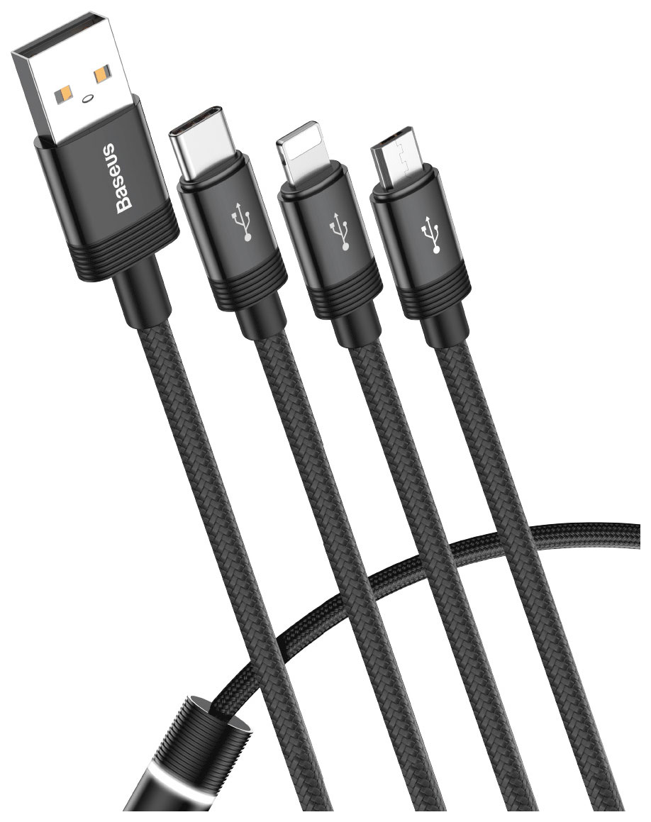 фото Кабель baseus data faction lightning 1.2m black