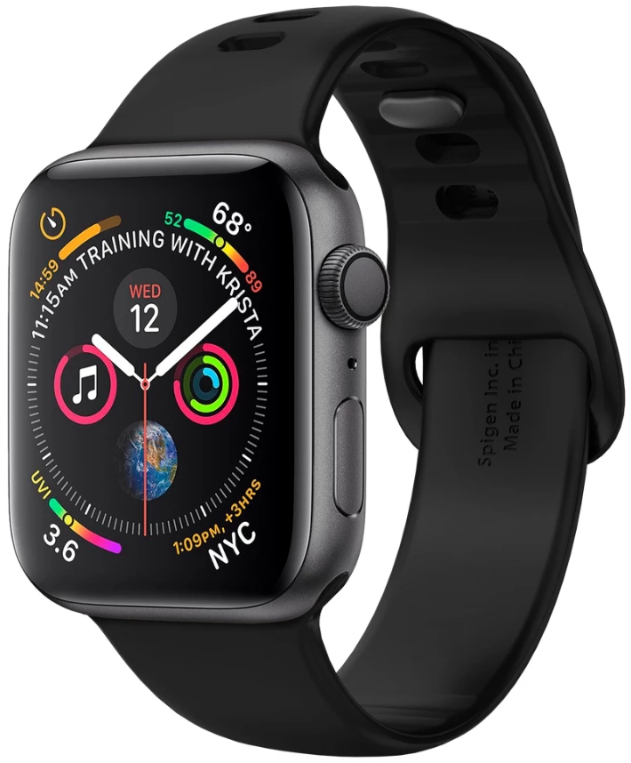 Ремешок Spigen Air Fit для Apple Watch Series 2/3/4/5 42/44 mm Black