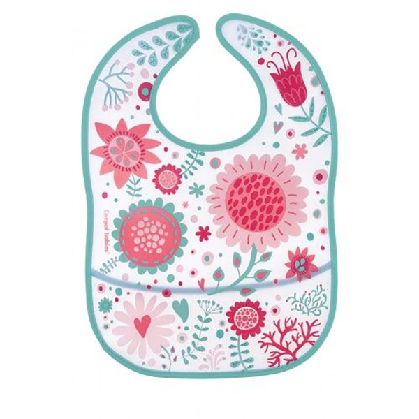 Купить Нагрудник водонепроницаемый с карманом Canpol Wild Nature арт. 9/234 цвет розовый, Canpol Babies,