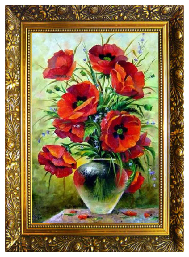 

Алмазная мозаика "Маковый букет", 31 цвет MILATO