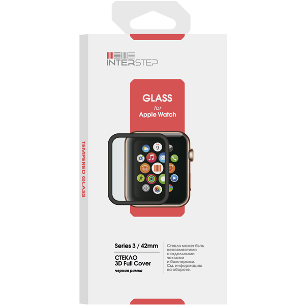 

Защитное стекло InterStep для Apple Watch Series 3 42mm, Прозрачный