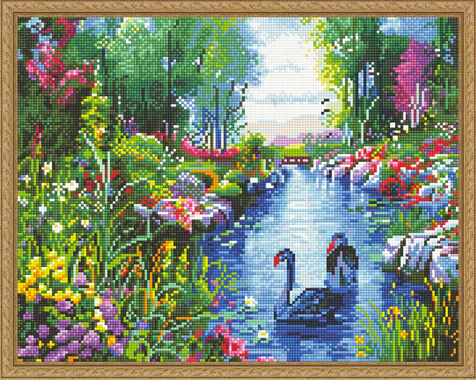 

Алмазная вышивка ВанГогВоМне Райский сад, 40x50 см, Райский сад