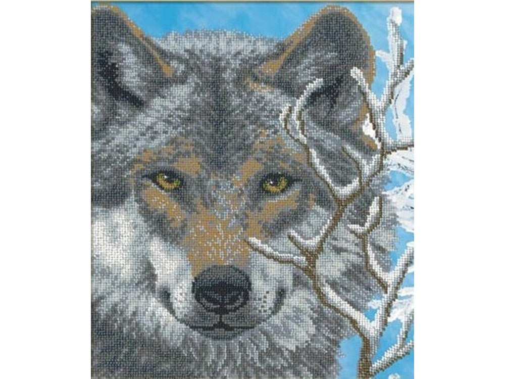 фото Набор вышивки бисером русская искусница волк