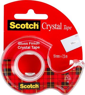 фото Прозрачная клейкая лента scotch® crystal на мини-диспенсере, 19 мм х 7,5 м 3m