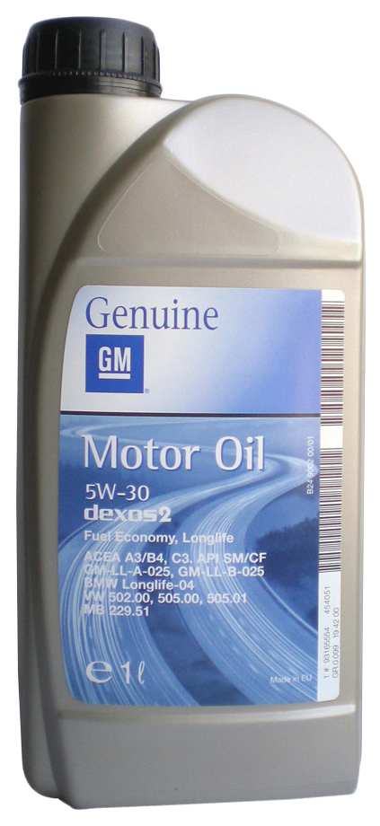 Моторное масло General Motors Genuine Motor Oil 5W30 1л 4020₽