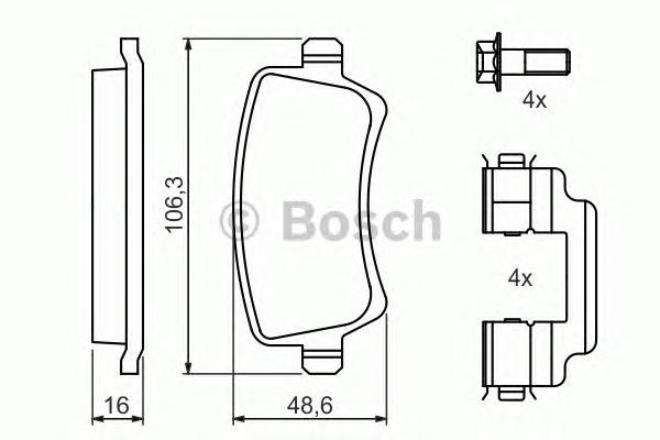 

Комплект тормозных колодок BOSCH 0986494213