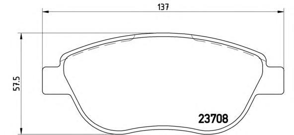 

Комплект тормозных колодок Brembo P23119