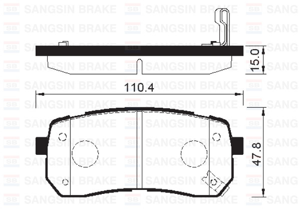 

Комплект тормозных колодок Sangsin brake SP1192