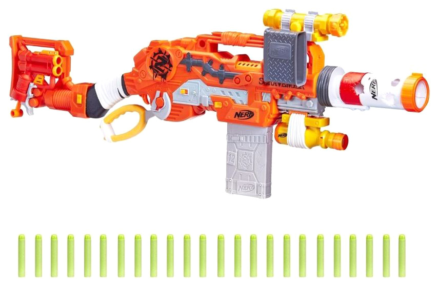 

Бластер игрушечный Hasbro Nerf Зомби Выживший E1754, Белый;зеленый;оранжевый;серый, Выживший