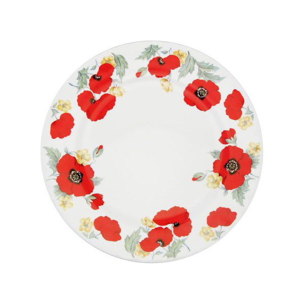 фото Тарелка обеденная roy kirkham маки xmon1280 белый,красный