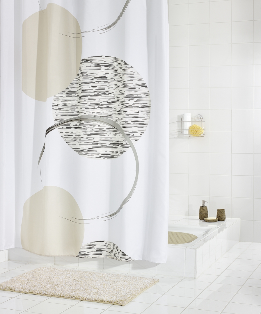 фото Штора для ванных комнат sophy серый 180х200 ridder