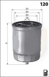 

Фильтр топливный MECAFILTER ELG5304