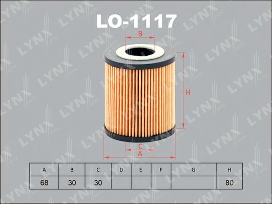 

Фильтр масляный LYNXauto LO-1117