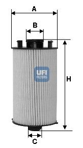 фото Фильтр масляный ufi 25.051.00