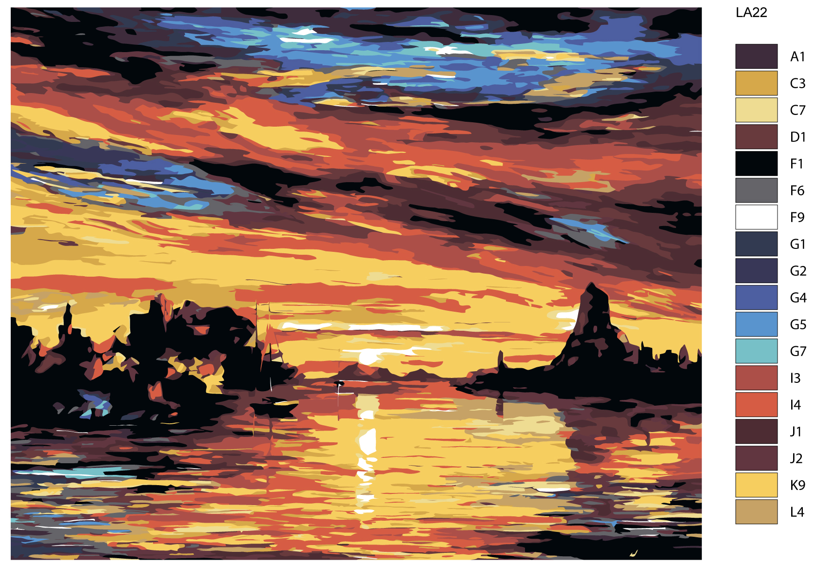 

Картина по номерам, 40 x 50, LA22, LA22