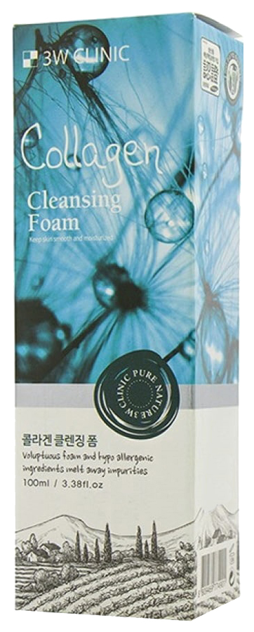 Купить 3W Clinic Очищающая пенка Collagen Foam Cleansing 100 мл