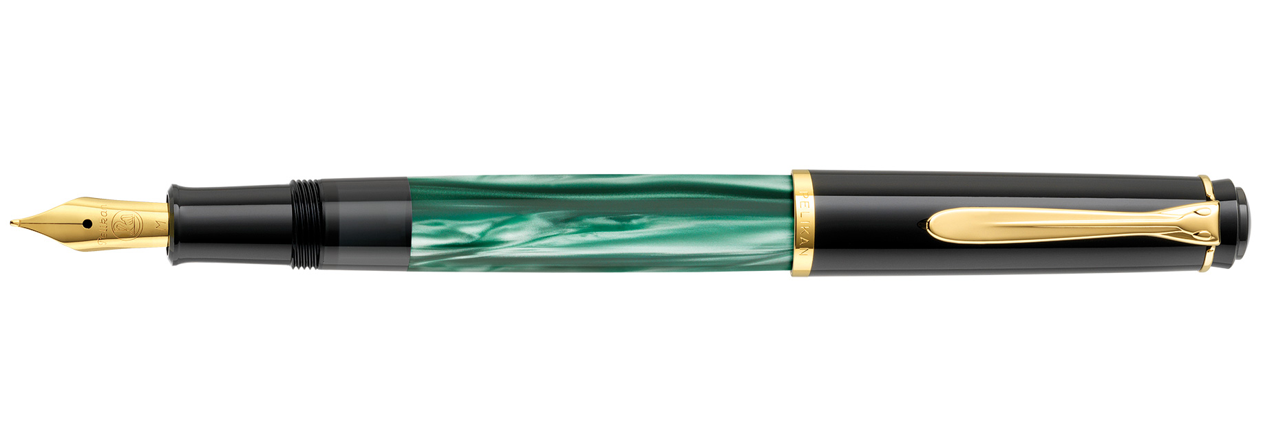 

Pelikan Elegance Classic - Black and Green Marbled GT, перьевая ручка, F