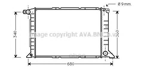 

Радиатор охлаждения двигателя Ava FD2261