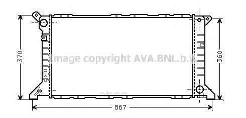 

Радиатор охлаждения двигателя Ava FD2206