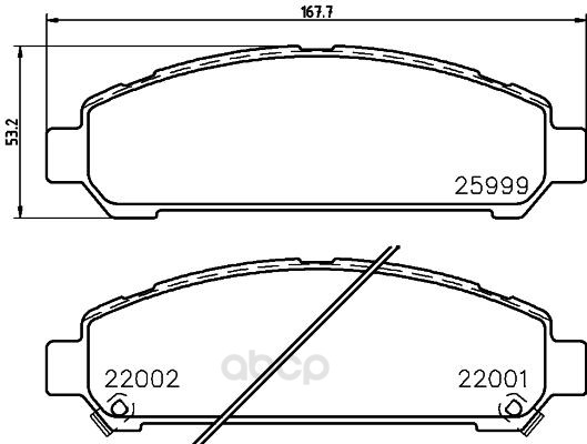 

Тормозные колодки Textar дисковые для Toyota Venza ggv1, agv1 2.7 2599901