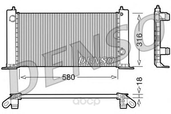 

Радиатор охлаждения двигателя DENSO DRM09120